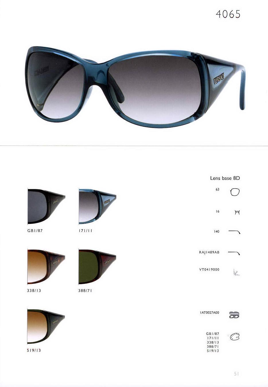 versace 4065 Occhiali da Sole 