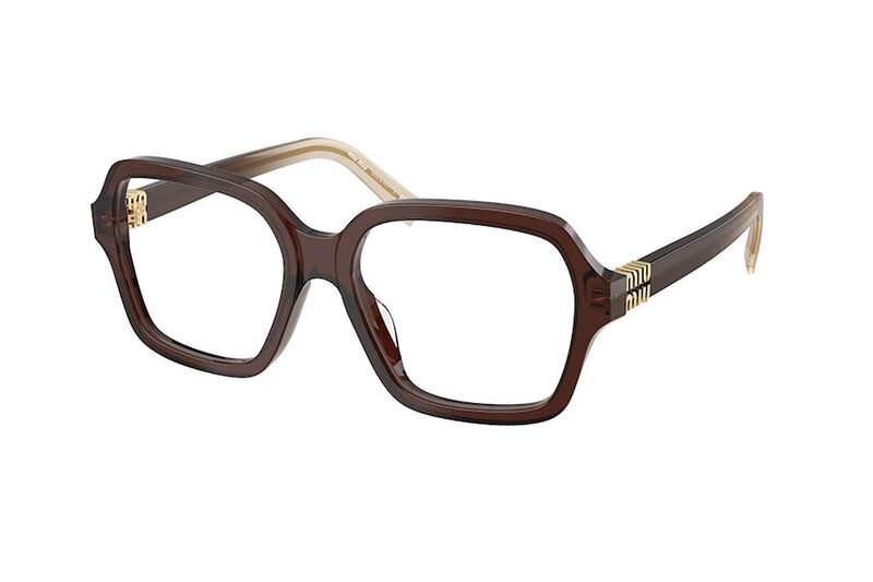Miu Miu 03YV occhiali da vista marrone trasparente